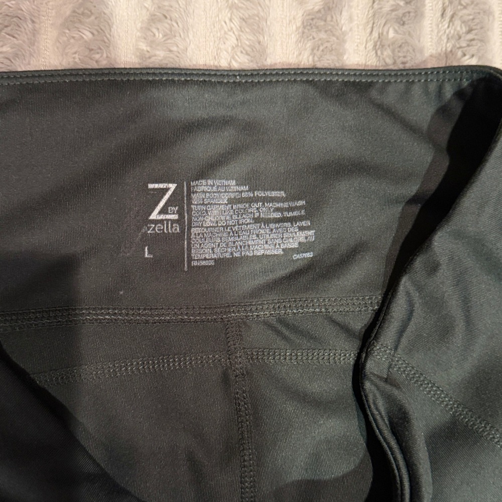 Z by Zella Womens High Waist Pocket 7/8 Leggings Dark Green Large - Picture 3 of 6